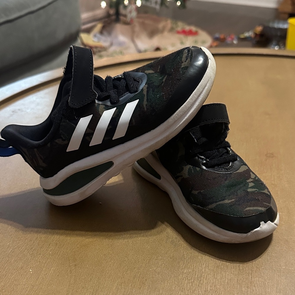 Adidas Kids Sneakers - Black, Green, and White